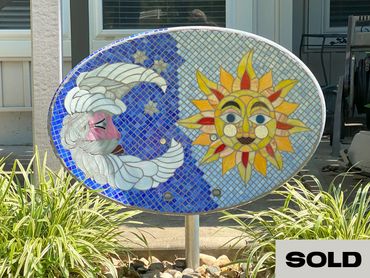 Sun and Moon on Satellite Dish