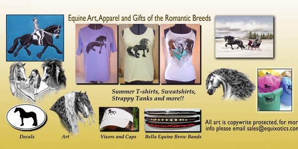 Equine silkscreened on T-shirt
