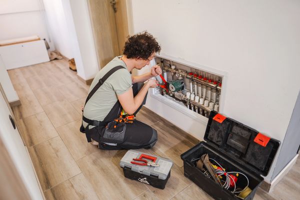 Certified electrician repairing wiring panel in Myrtle Beach | The Home Inspection Doctor