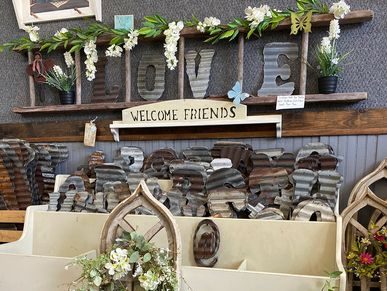 Tattered & Worn tin letters