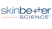 Skinbetter Science logo with modern font and pink underline.