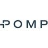 Minimalistic logo with the word 'POMP' and a stylized 'P'