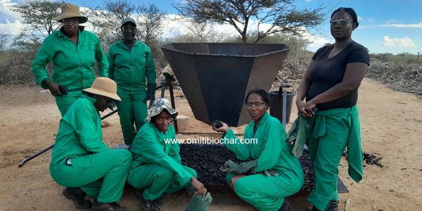 World's first all-female artisan biochar team. © Omiti Biochar