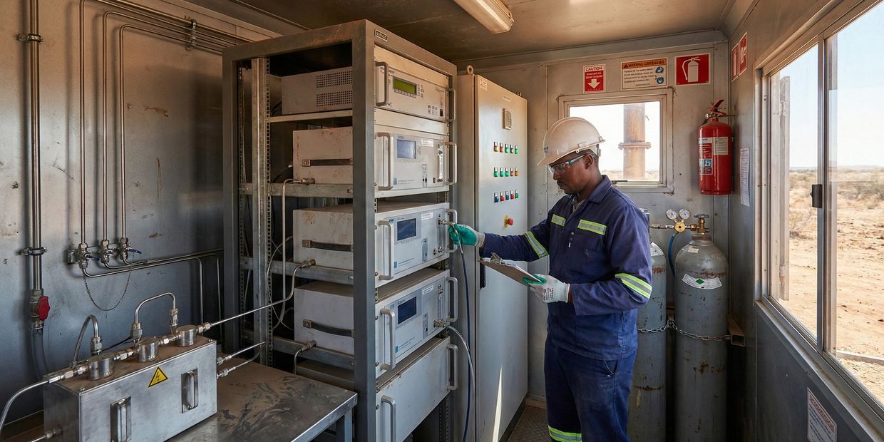 CEMS and emissions monitoring cabinet © Omiti Biochar