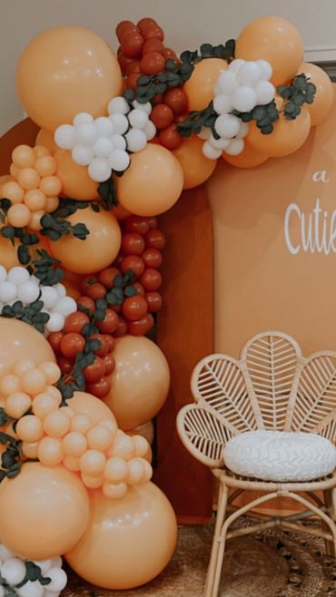 Baby shower, balloon decorations.