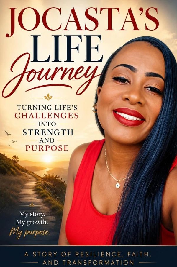 Cover of Jocasta's inspirational life journey book.