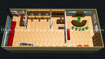 3d design, layouting, top view, interior design, office design, office space, office, 3d image