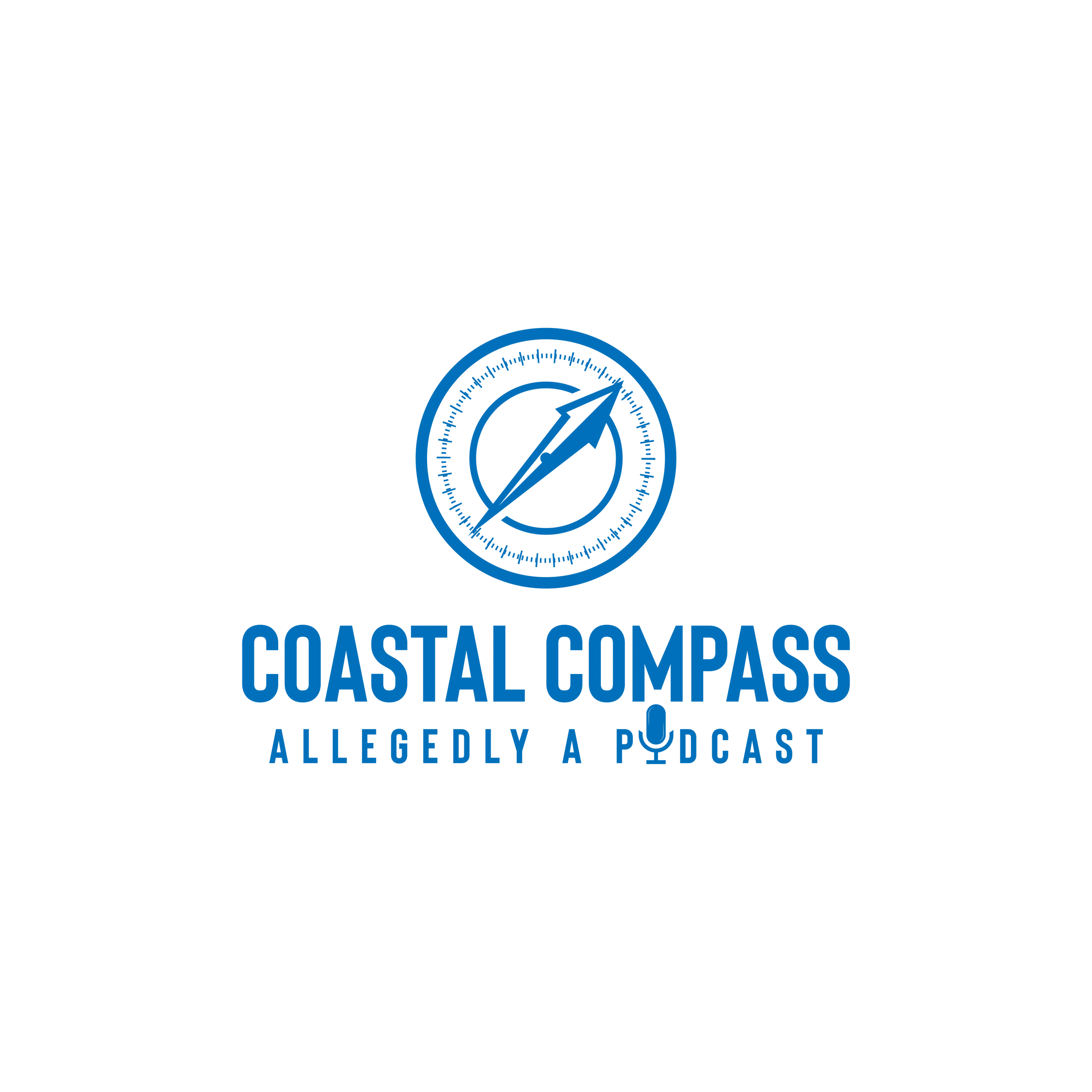 coastal compass allegedly a podcast logo