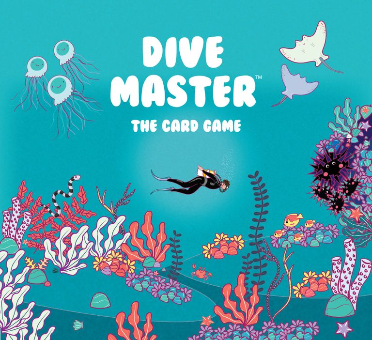Dive master card game, underwater, challenge buddies for title dive master, buy now at nmzgames.com