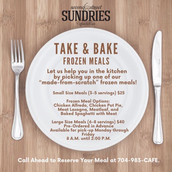 2026 Take & Bake Menu