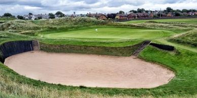 The Sahara bunker at Prestwick Golf Club