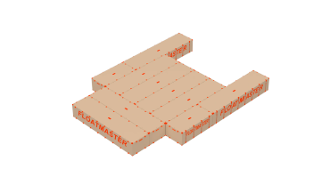 3D model of a FLOATMASTER floating dock.
