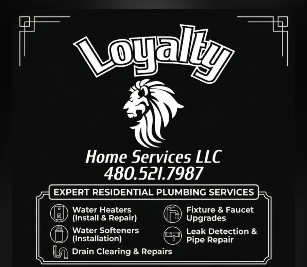 Loyalty Home Services LLC offers expert residential plumbing services with contact number 480.521.7987.
