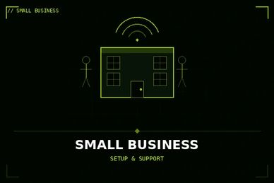 Illustration representing small business setup and support.