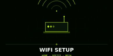 A digital illustration for WiFi setup.