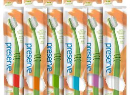 preserve uses recycle plastic to makes recyclable eco-friendly toothbrushes