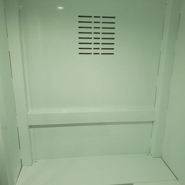 Providence Storm Shelters' premium tornado shelters feature double shielded ventilation for air flow.
