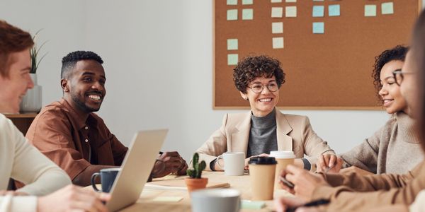 A meeting with a group of people