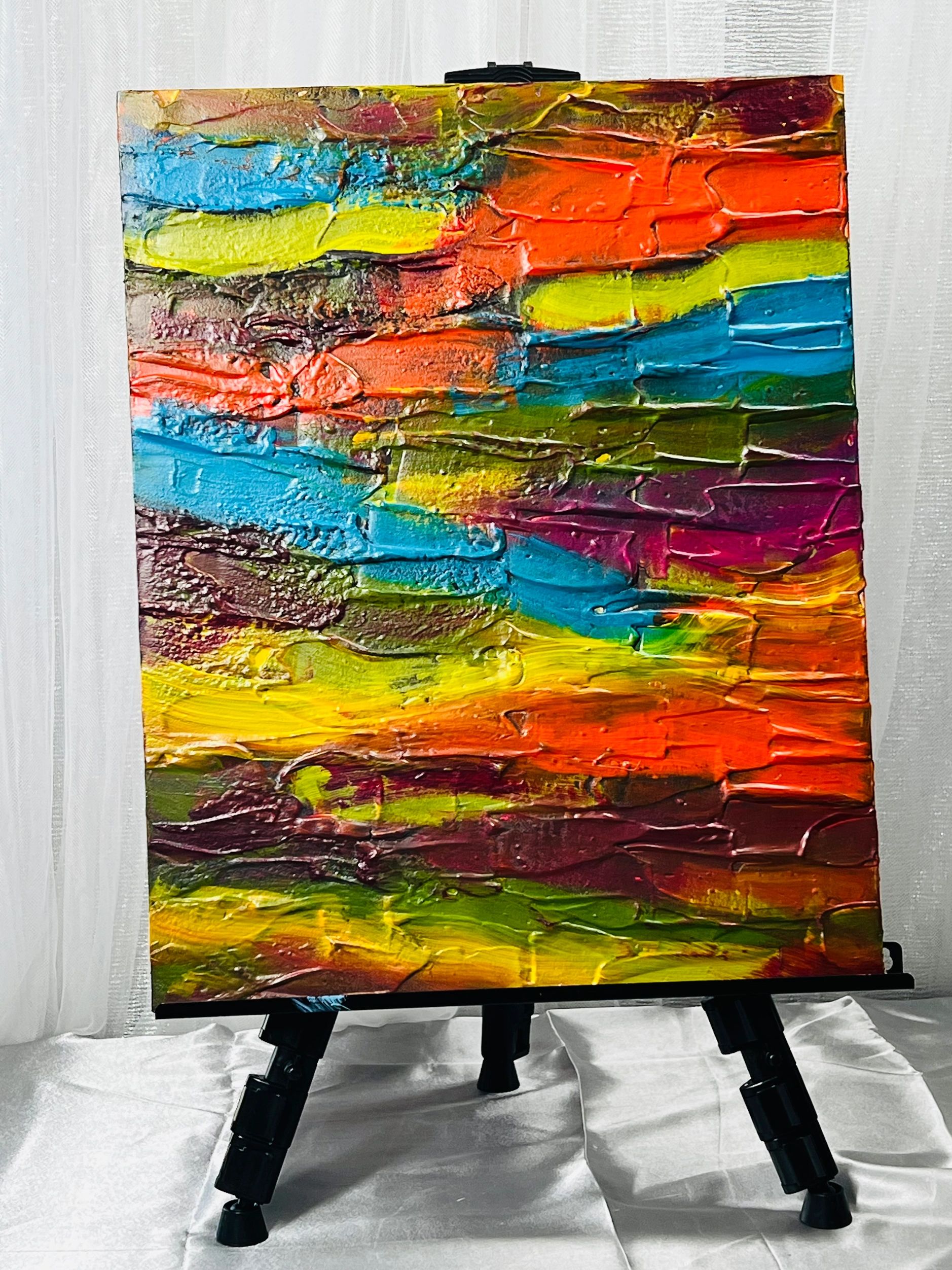 Abstract Painting burst of colors