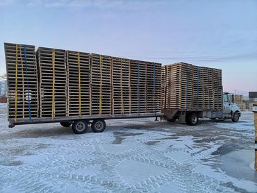 Full load of generic pallets