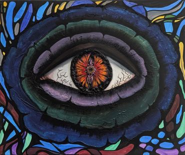 Hybrid vision, 18×21 inches , Acrylic on canvas, 2026 by Durga Shree, India