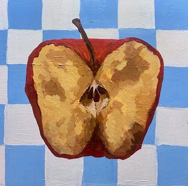Elz Savage, “This might be a self-portrait”, acrylic on canvas, 40x40cm, summer 2025