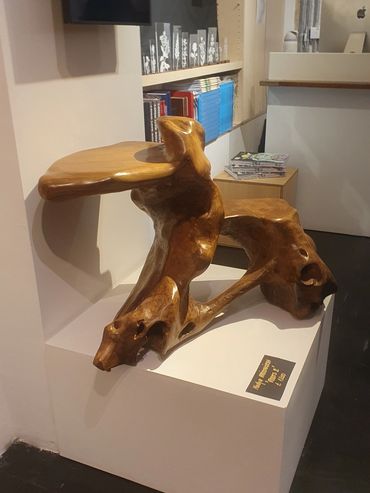 Invisible Connections, 90x60x50cm, Wood Sculpture (2026) by Nadya Hristakieva, Bulgaria