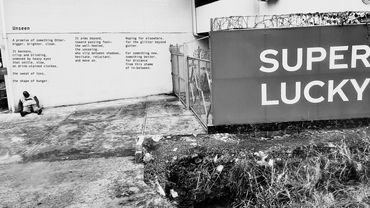 Crystal D. Evans, Super Lucky/Unseen, Photopoem, Lustre 250GSM, Framed A2, 2025