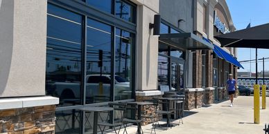 This is a picture of a commercial property that was pressure washed
