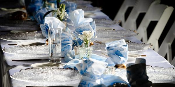 sego lily events and good day catering 50th anniversary table setting