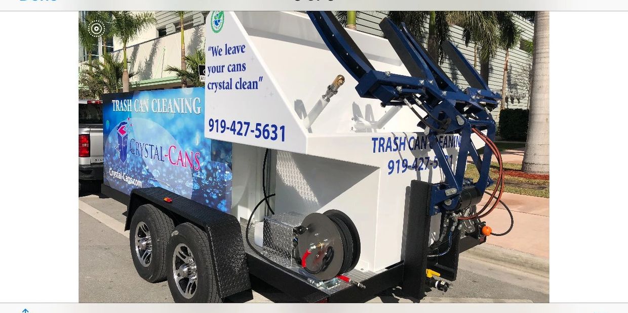 The crystal cans self contained cleaning machine trailer.