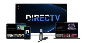 Various devices displaying DIRECTV streaming service content.