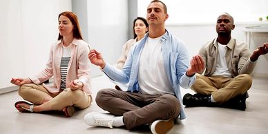 Workplace Wellness Meditation Group Session
