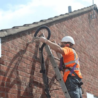 cavity wall insulation inprocess