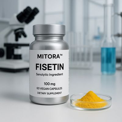 <img src="fisetin.jpg" alt="Mitora™ Fisetin senolytic compound for research use">