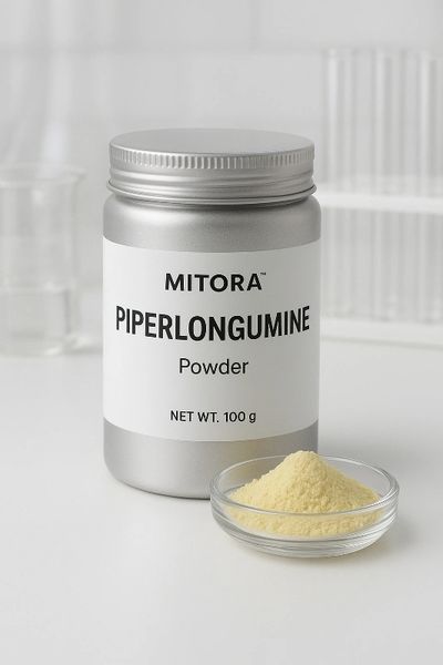 <img src="piperlongumine.jpg" alt="Mitora™ Piperlongumine senolytic compound for research use">