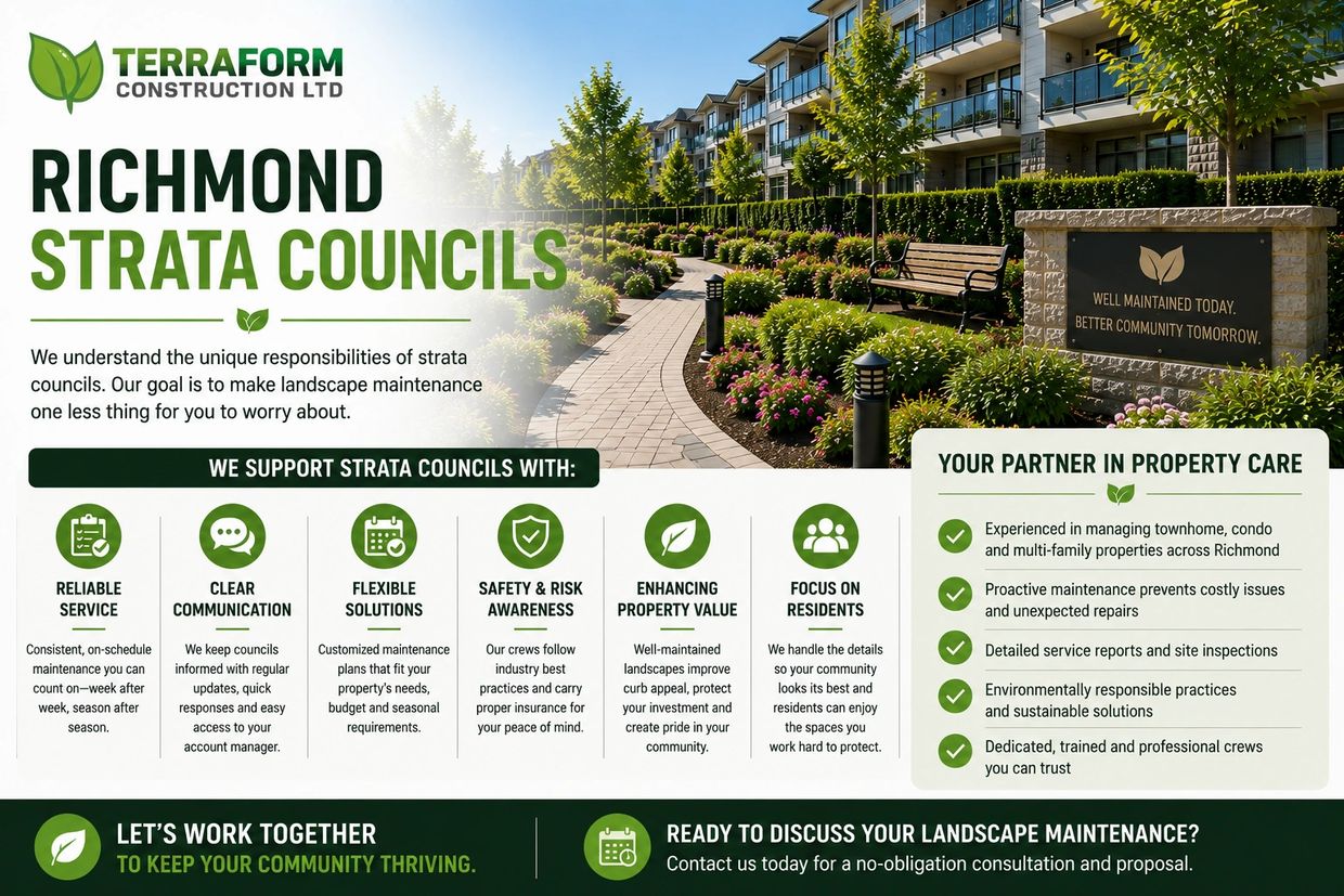 Richmond strata landscaping for councils reviewing landscape maintenance services and property requi