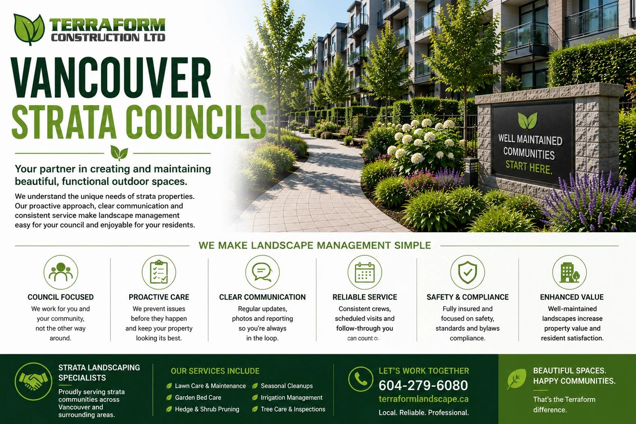 Vancouver strata council landscaping services with professional groundskeeping and landscape mainten