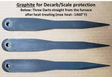 This is an intact coat of graphite that we sprayed on our Darts before the heat treat process.