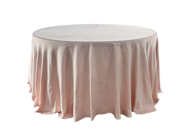 blush lamour satin tablecloth