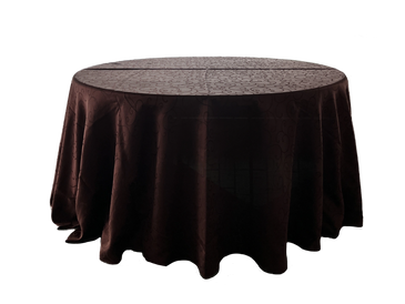 chocolate polyester scroll tablecloth
