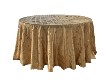 gold sequin dot tablecloth