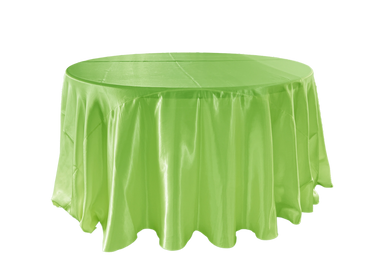 lime green satin tablecloth