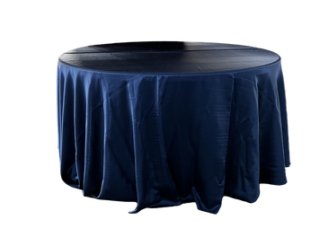 navy blue satin tablecloth