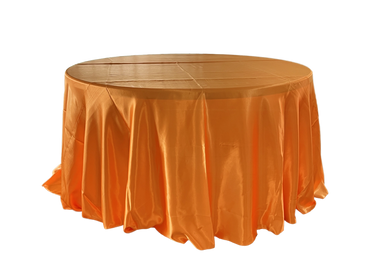 orange satin tablecloth
