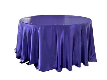 purple satin tablecloth