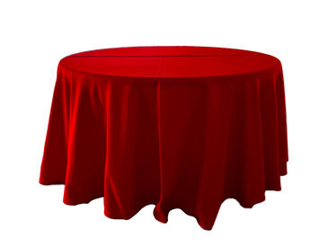 red polyester tablecloth