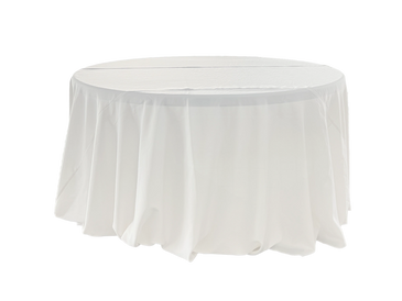 white polyester tablecloth