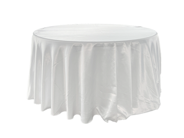 white satin tablecloth