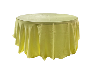 yellow satin tablecloth